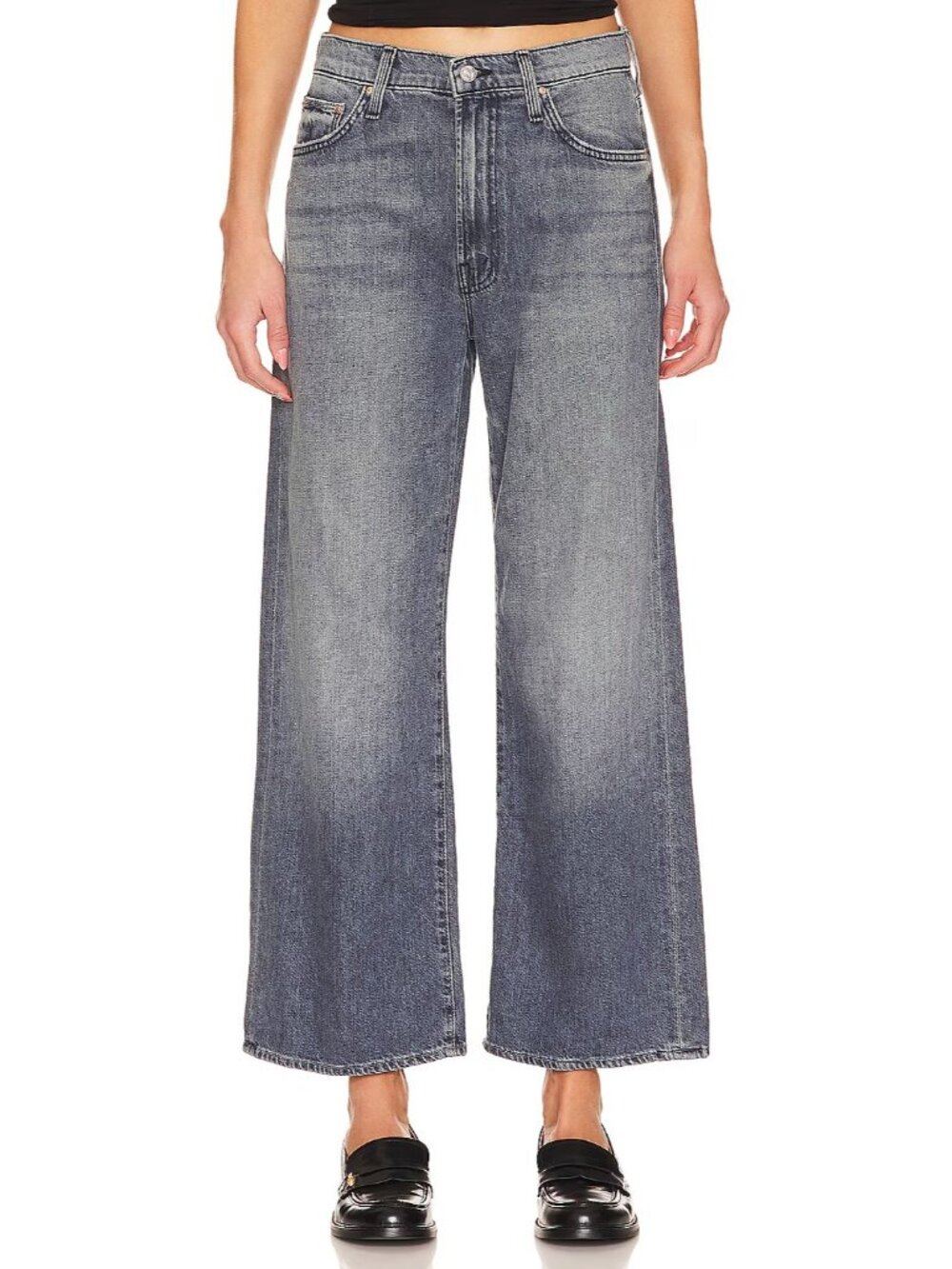 NWT Mother The Dodger Ankle in Off The Beaten Path Wide Leg Rigid Jeans 30 - Picture 1 of 14